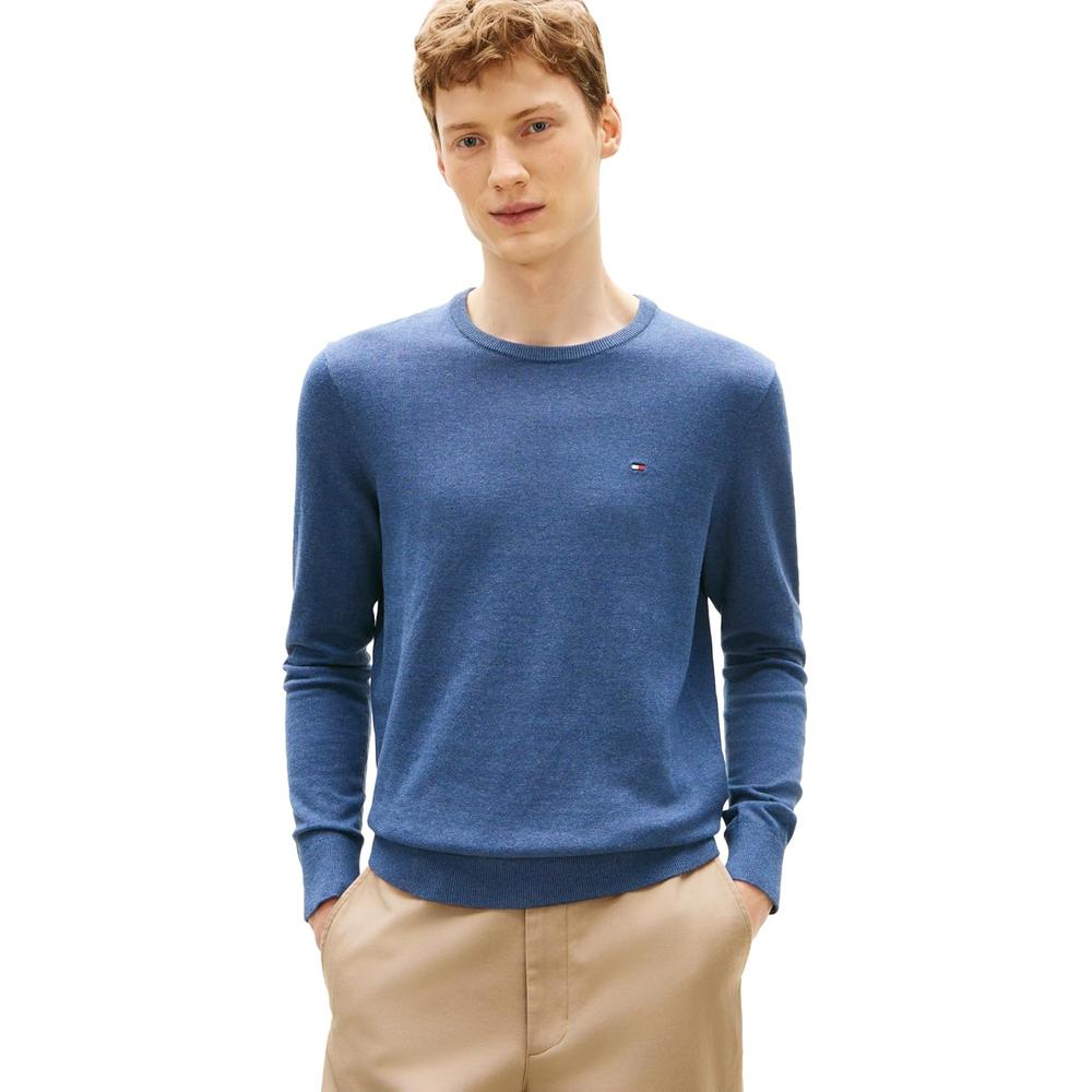 POLERA PARA HOMBRE TOMMY HILFIGER ESSENTIAL REGULAR FIT AZUL JASPEADO - 1