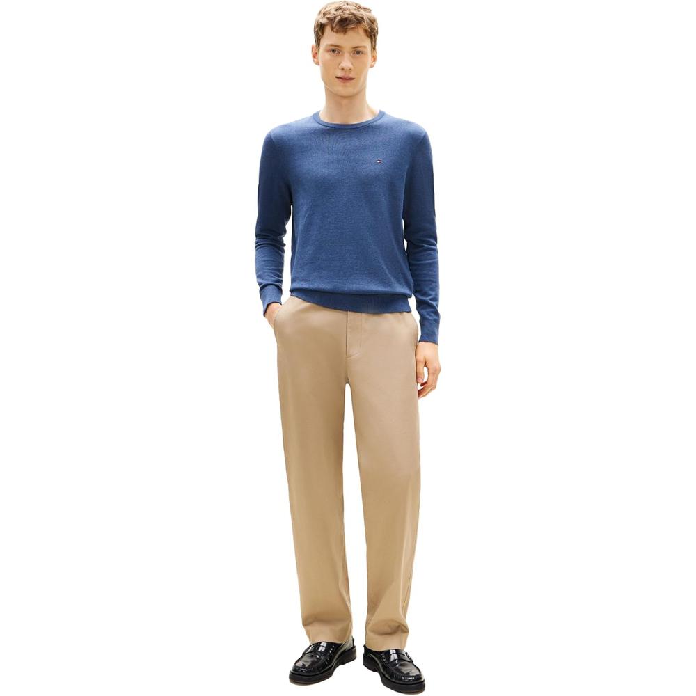 POLERA PARA HOMBRE TOMMY HILFIGER ESSENTIAL REGULAR FIT AZUL JASPEADO - 3