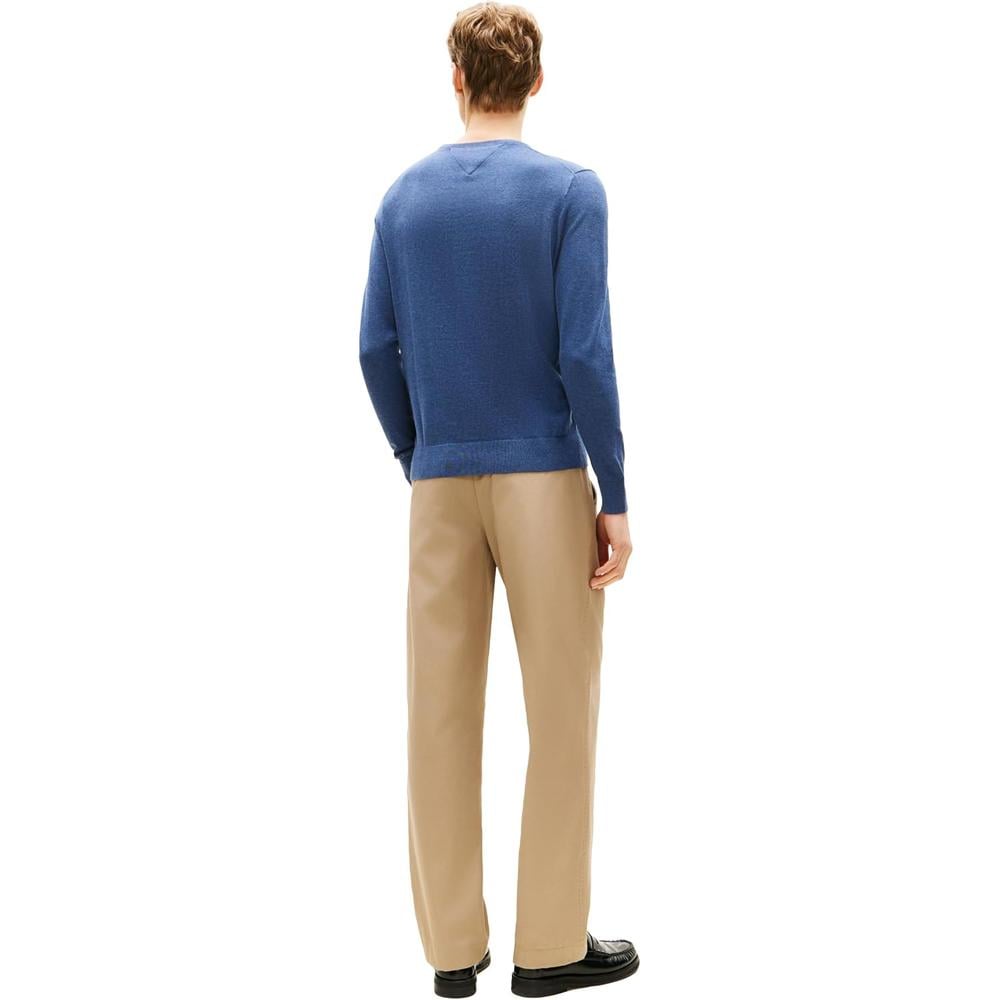 POLERA PARA HOMBRE TOMMY HILFIGER ESSENTIAL REGULAR FIT AZUL JASPEADO - 4