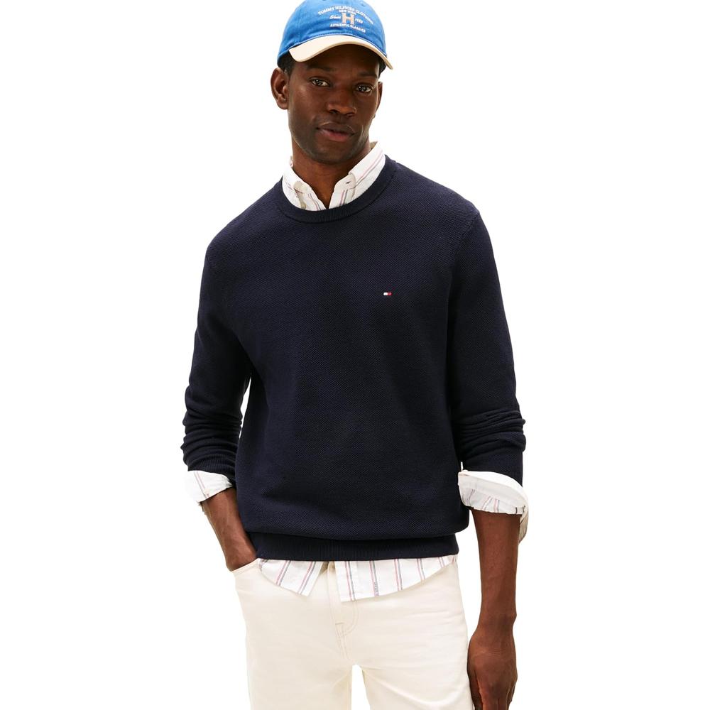 POLERA PARA HOMBRE TOMMY HILFIGER ESSENTIAL REGULAR FIT AZUL OSCURO - 1