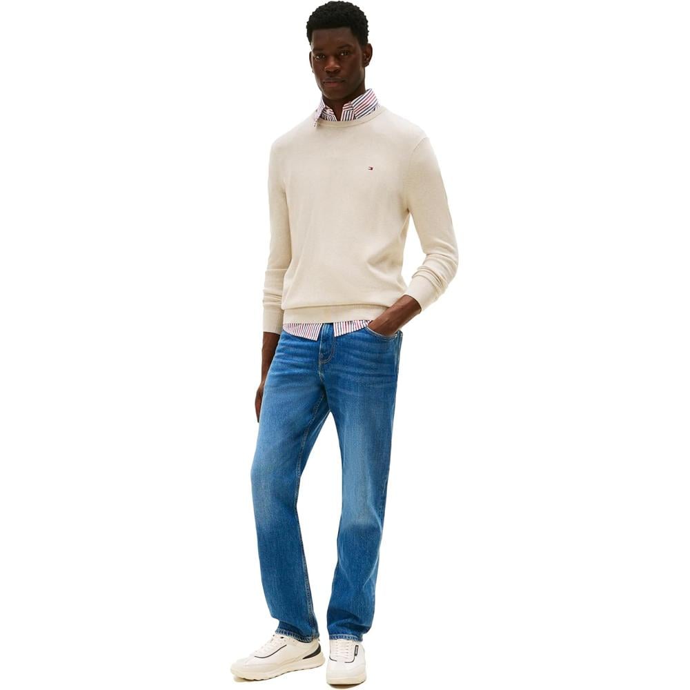 POLERA PARA HOMBRE TOMMY HILFIGER ESSENTIAL REGULAR FIT BEIGE JASPEADO - 4