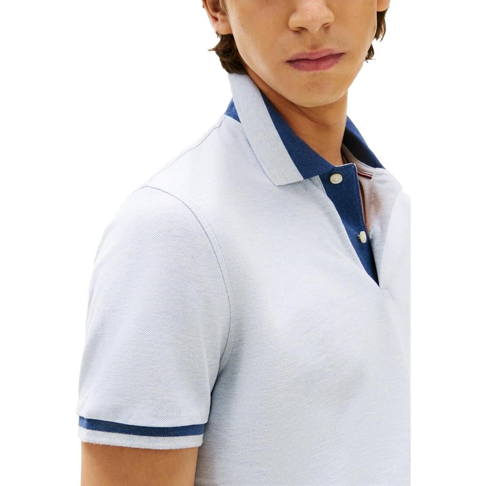 POLO PARA HOMBRE TOMMY HILFIGER REGULAR FIT MANGA CORTA AZUL JASPEADO - 2