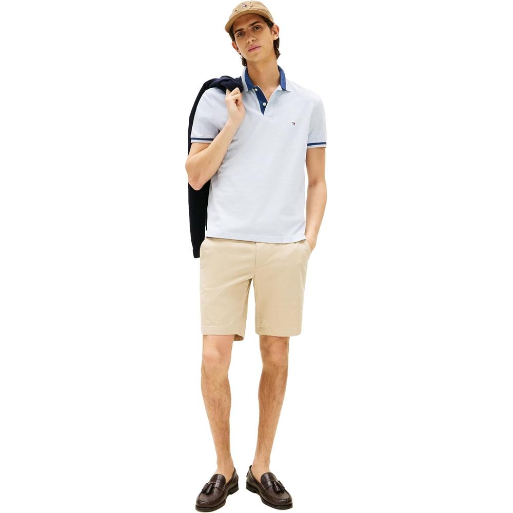 POLO PARA HOMBRE TOMMY HILFIGER REGULAR FIT MANGA CORTA AZUL JASPEADO - 3