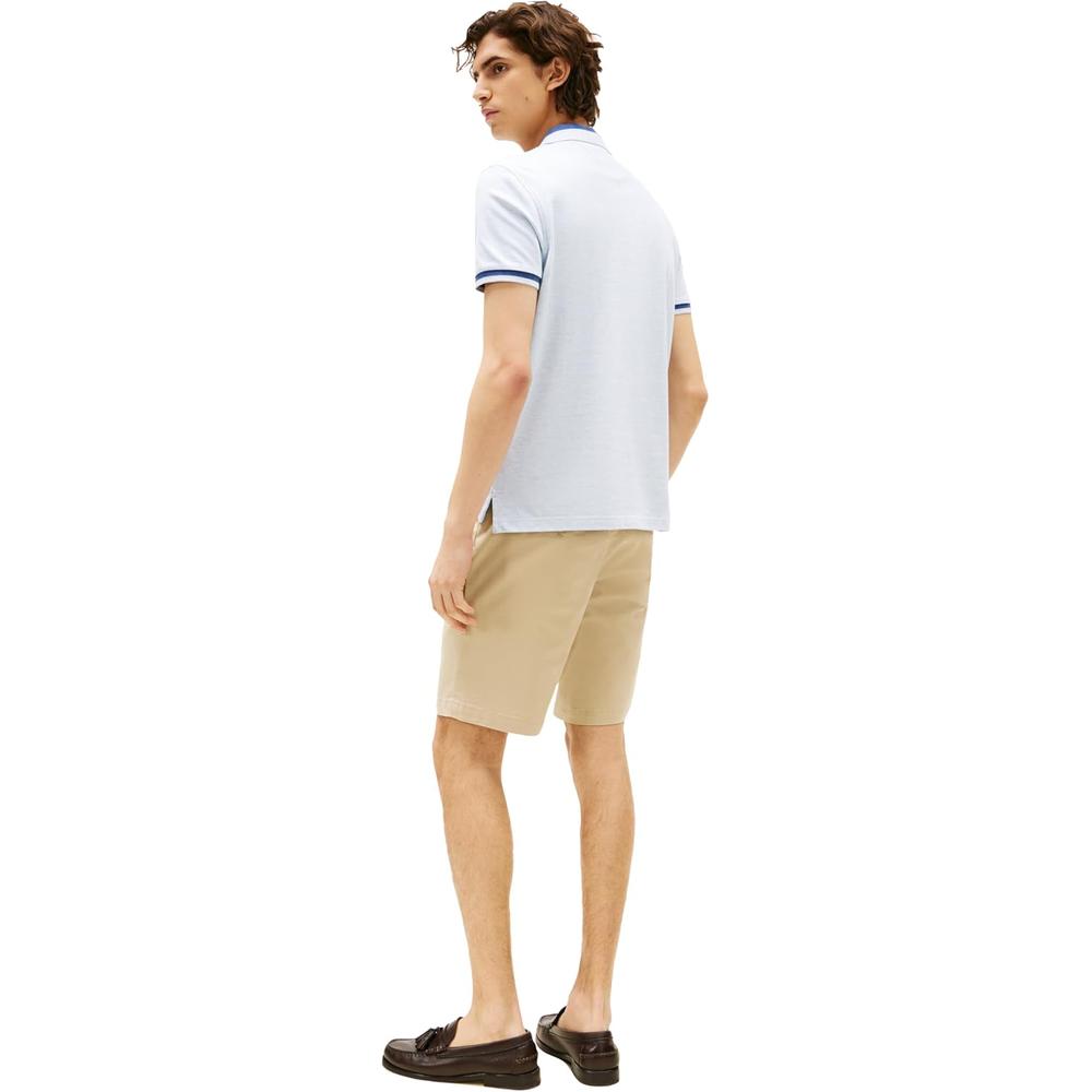 POLO PARA HOMBRE TOMMY HILFIGER REGULAR FIT MANGA CORTA AZUL JASPEADO - 4