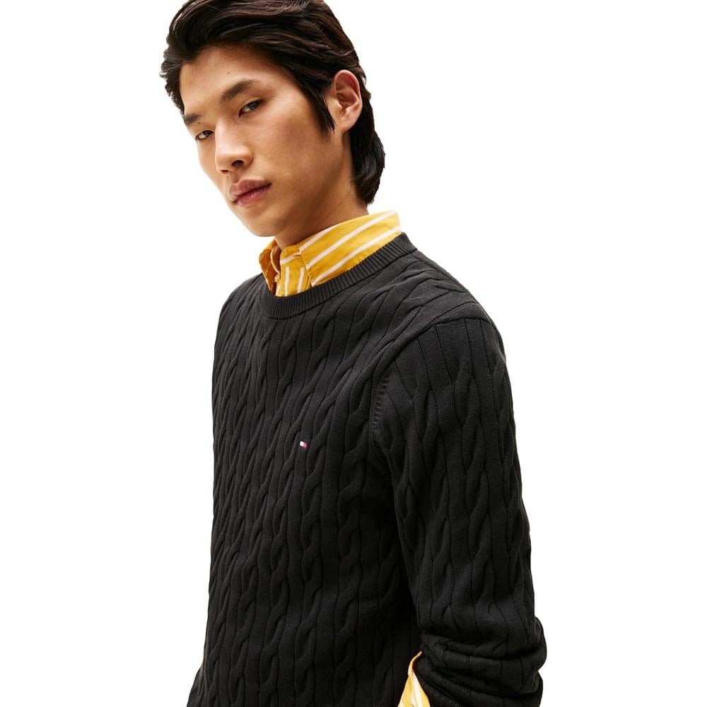 POLERA PARA HOMBRE TOMMY HILFIGER CUELLO REDONDO TEJIDO DE CABLE MANGA LARGA - 2