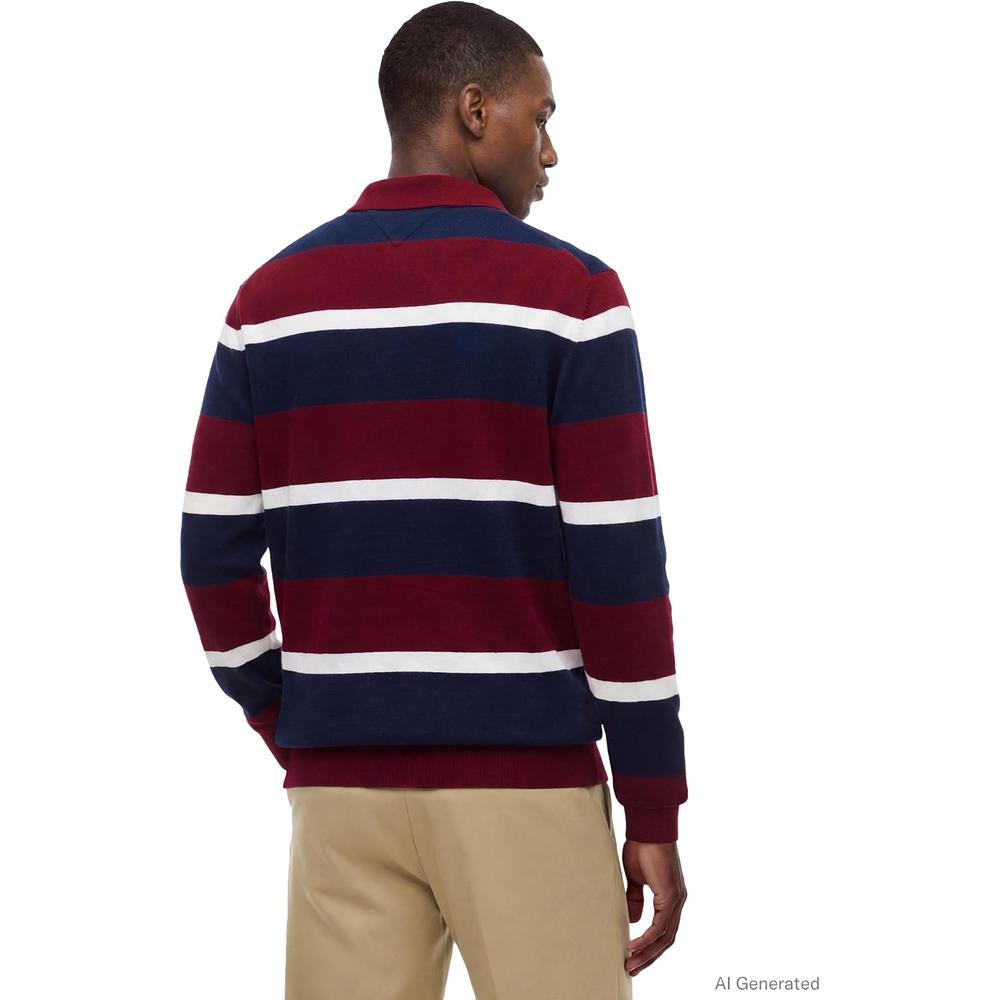 POLERA PARA HOMBRE TOMMY HILFIGER ESSENTIAL REGULAR FIT MULTICOLOR - 4