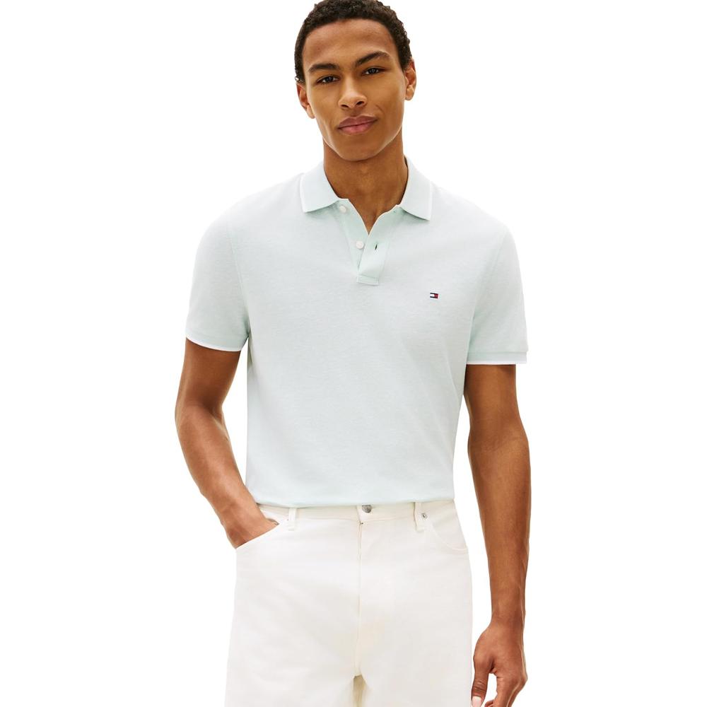 POLO PARA HOMBRE TOMMY HILFIGER REGULAR FIT MANGA CORTA MENTA - 1