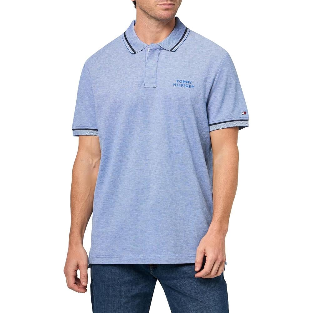 POLO PARA HOMBRE TOMMY HILFIGER REGULAR FIT MANGA CORTA ROJO Y BLANCO - 3