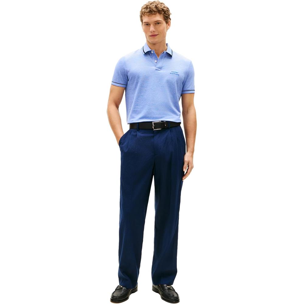 POLO PARA HOMBRE TOMMY HILFIGER REGULAR FIT MANGA CORTA ROJO Y BLANCO - 4