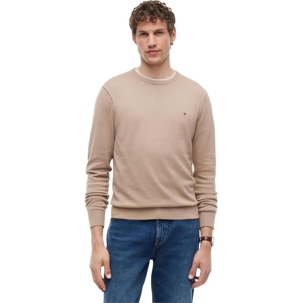 POLERA PARA HOMBRE TOMMY HILFIGER ESSENTIAL REGULAR FIT BEIGE - 1