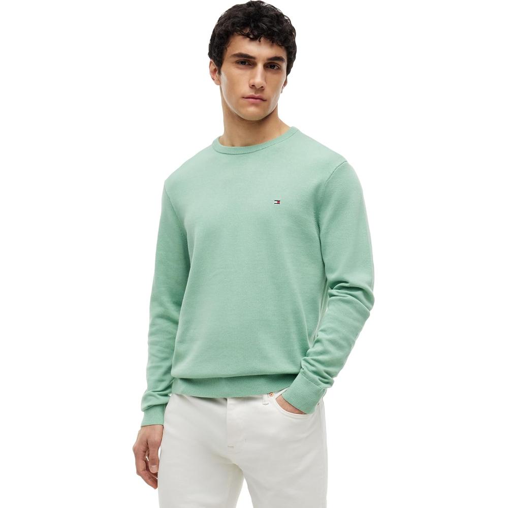 POLERA PARA HOMBRE TOMMY HILFIGER ESSENTIAL REGULAR FIT VERDE CÉSPED - 1