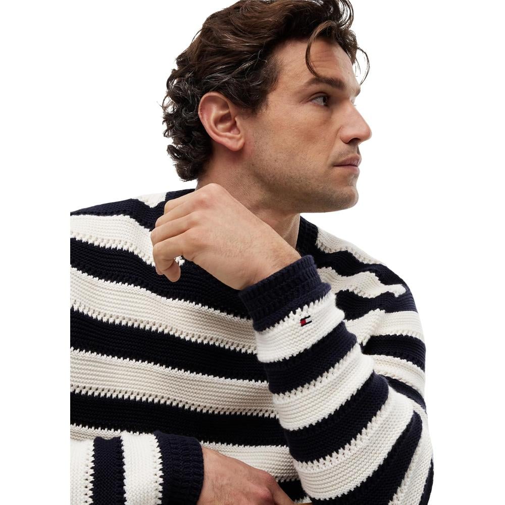 POLERA PARA HOMBRE TOMMY HILFIGER ESSENTIAL RELAXED FIT MANGA LARGA AZUL CIELO DESIERTO MARFIL - 2