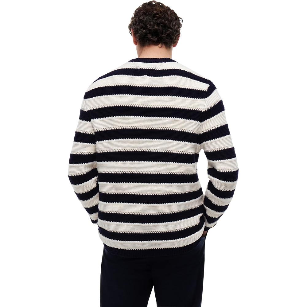 POLERA PARA HOMBRE TOMMY HILFIGER ESSENTIAL RELAXED FIT MANGA LARGA AZUL CIELO DESIERTO MARFIL - 4