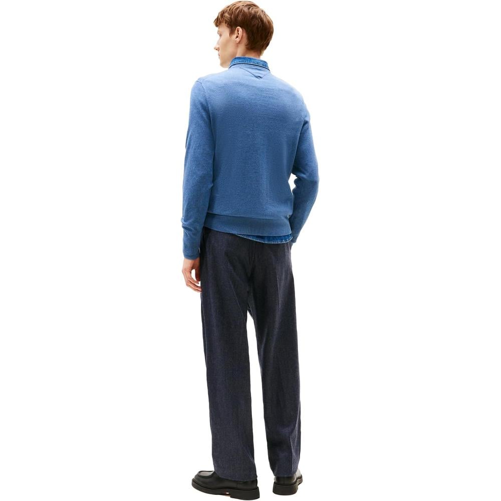 POLERA PARA HOMBRE TOMMY HILFIGER ESSENTIAL REGULAR FIT AZUL PETRÓLEO JASPEADO - 4