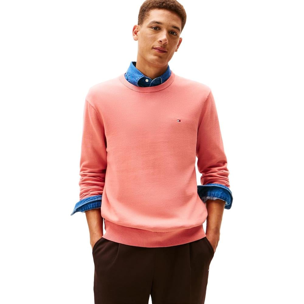 POLERA PARA HOMBRE TOMMY HILFIGER ESSENTIAL REGULAR FIT ROSA PALO - 1