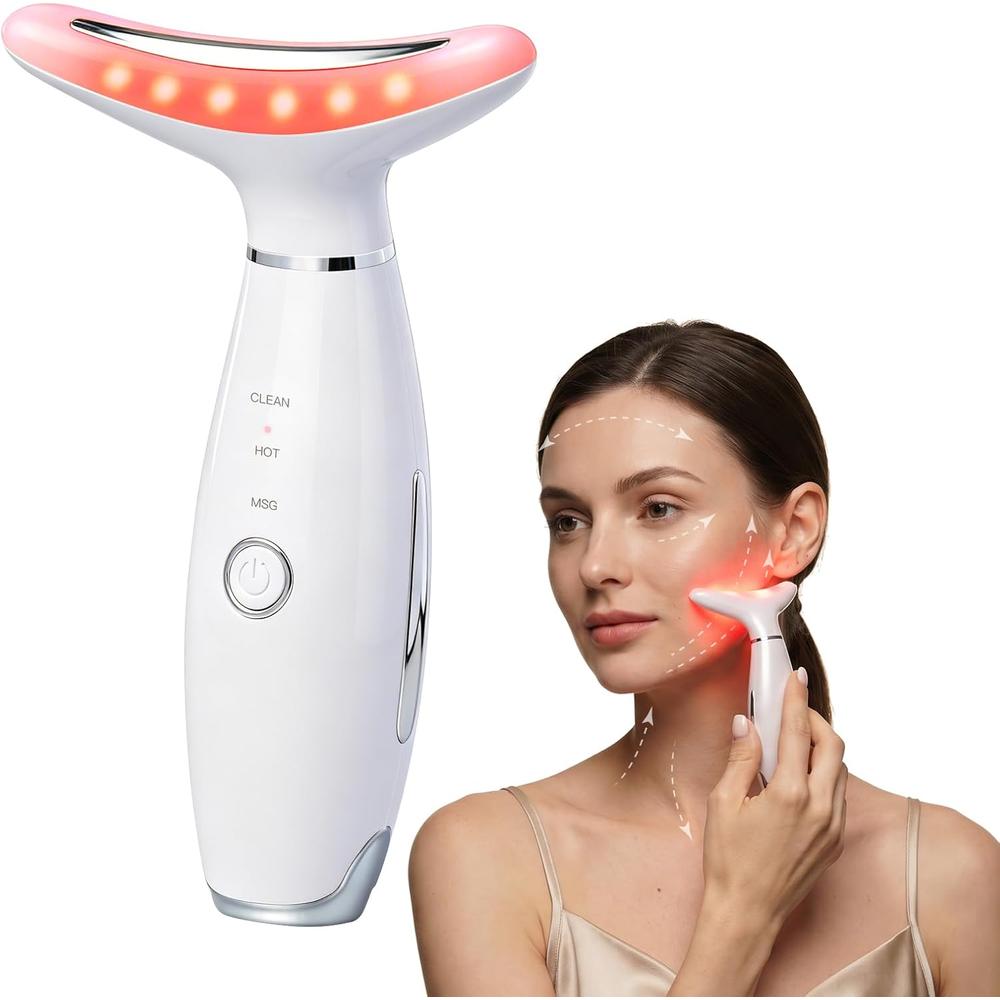 MASAJEADOR FACIAL 3 EN 1 CON VIBRACIÓN BLANCO - 1