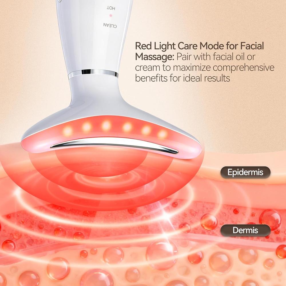 MASAJEADOR FACIAL 3 EN 1 CON VIBRACIÓN BLANCO - 5