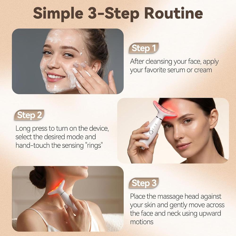 MASAJEADOR FACIAL 3 EN 1 CON VIBRACIÓN BLANCO - 6