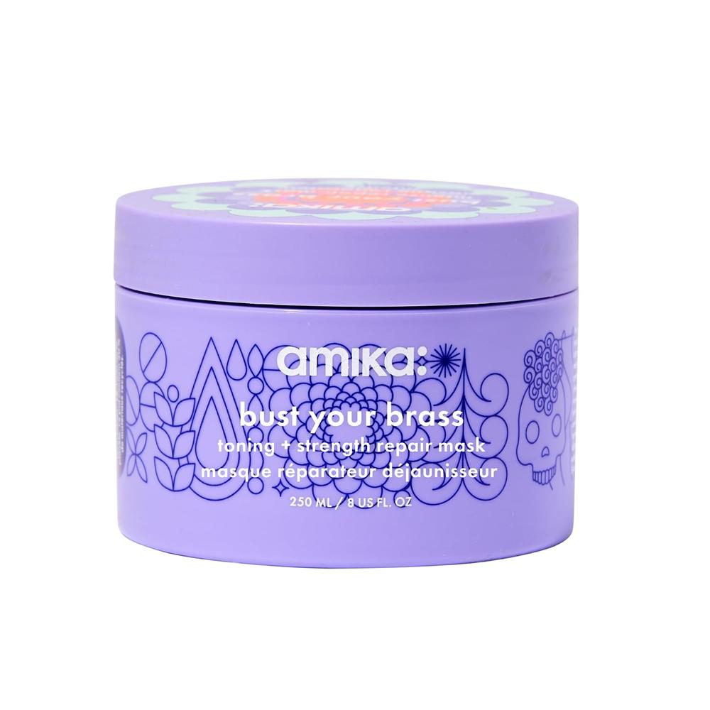 MASCARILLA CAPILAR AMIKA BUST YOUR BRASS TONIFICANTE Y REPARADORA 8 OZ / 250 ML - 1