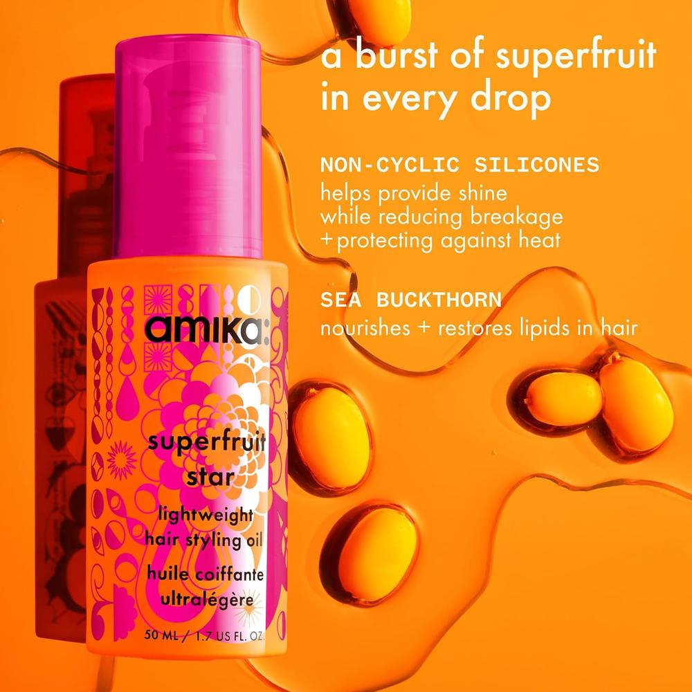 ACEITE CAPILAR AMIKA SUPERFRUIT STAR CON PROTECCIÓN TÉRMICA 1.7 OZ / 50 ML - 4
