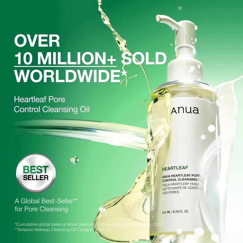 ACEITE LIMPIADOR FACIAL ANUA HEARTLEAF PORE CONTROL 6.8 OZ / 200 ML - 5