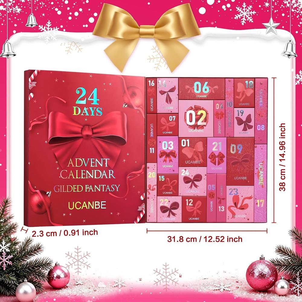 CALENDARIO DE ADVIENTO UCANBE 2026 24 DÍAS MAQUILLAJE ROJO - 6