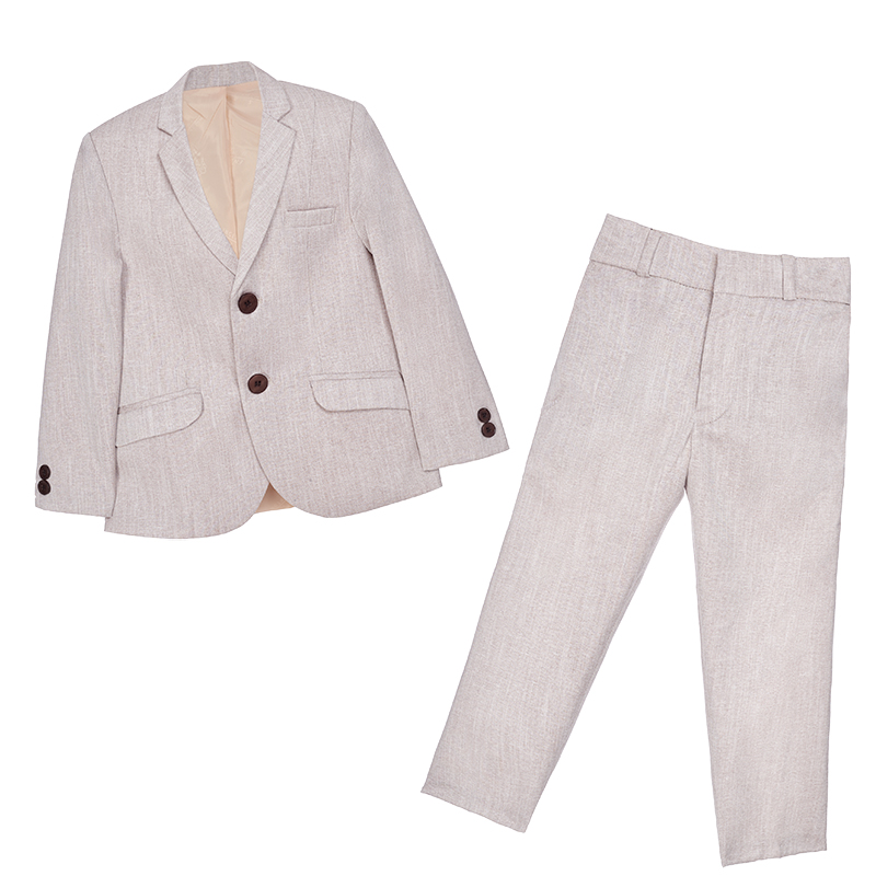 TERNO NIÑO LIMA FASHION KIDS CREMA ELEGANTE 3 PIEZAS SOFISTICADO BAUTIZO ARENA - 4