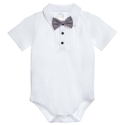 CONJUNTO BEBÉ NIÑO LIMA FASHION KIDS GRIS ELEGANTE TIRANTES PANTALÓN CORTO GALA - 3