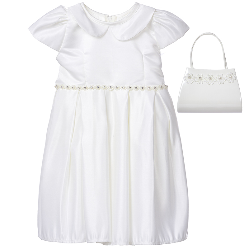 VESTIDO MAXI NIÑA LIMA FASHION KIDS BLANCO BAUTIZO ALMA - 1