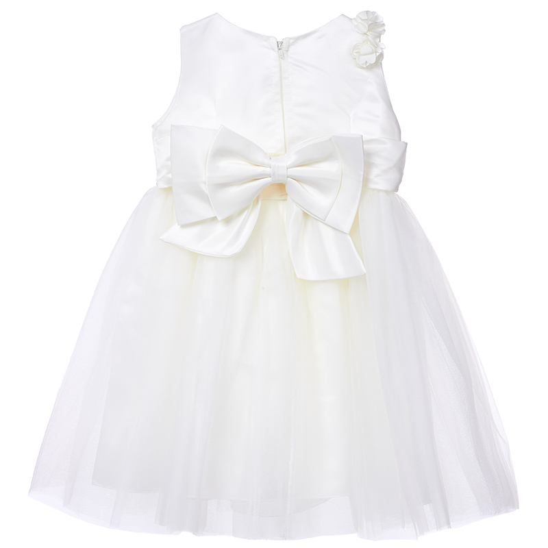VESTIDO MAXI NIÑA LIMA FASHION KIDS BLANCO BAUTIZO BELLA FLOR - 3