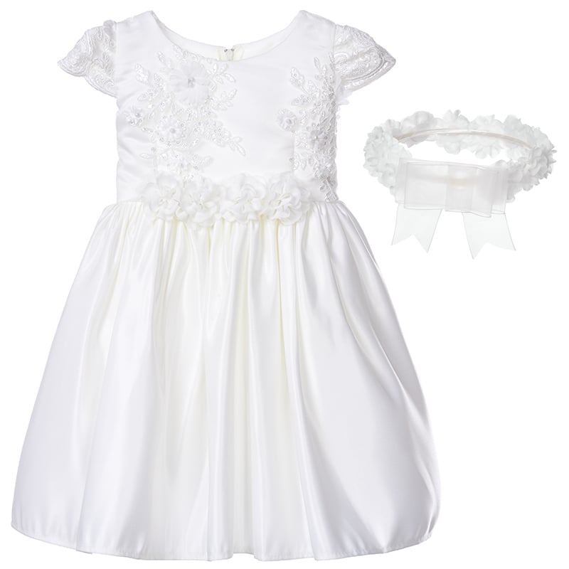 VESTIDO MIDI NIÑA LIMA FASHION KIDS BLANCO BAUTIZO BANCO SISI - 1