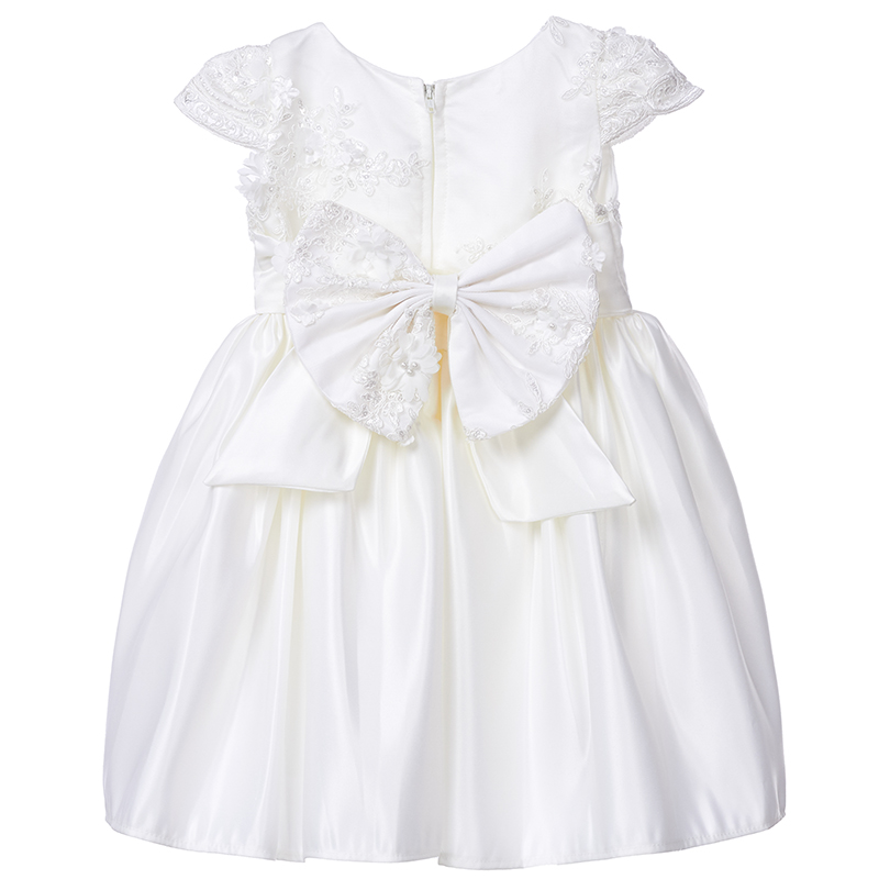 VESTIDO MIDI NIÑA LIMA FASHION KIDS BLANCO BAUTIZO BANCO SISI - 2