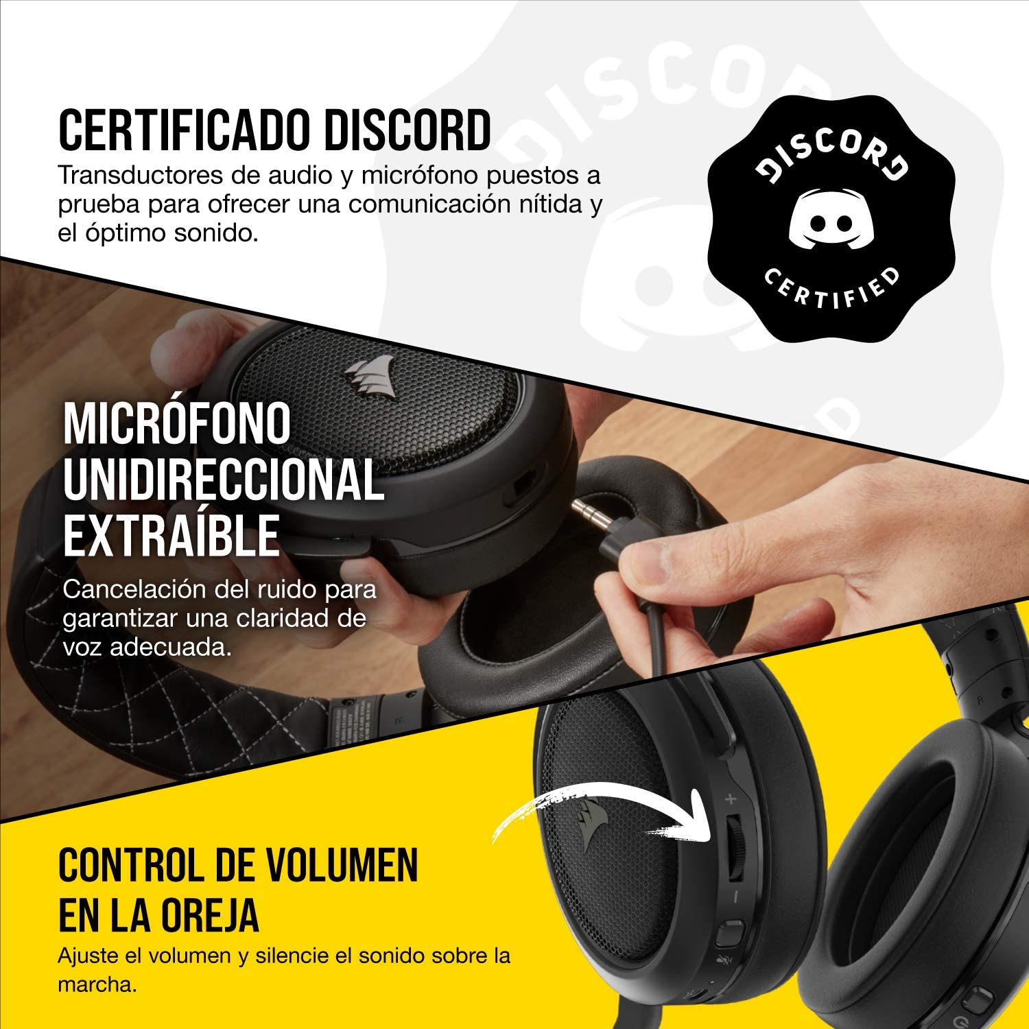 AUDIFONOS GAMER CORSAIR HS70 PRO SURROUND WIRELESS – CARBON - 5