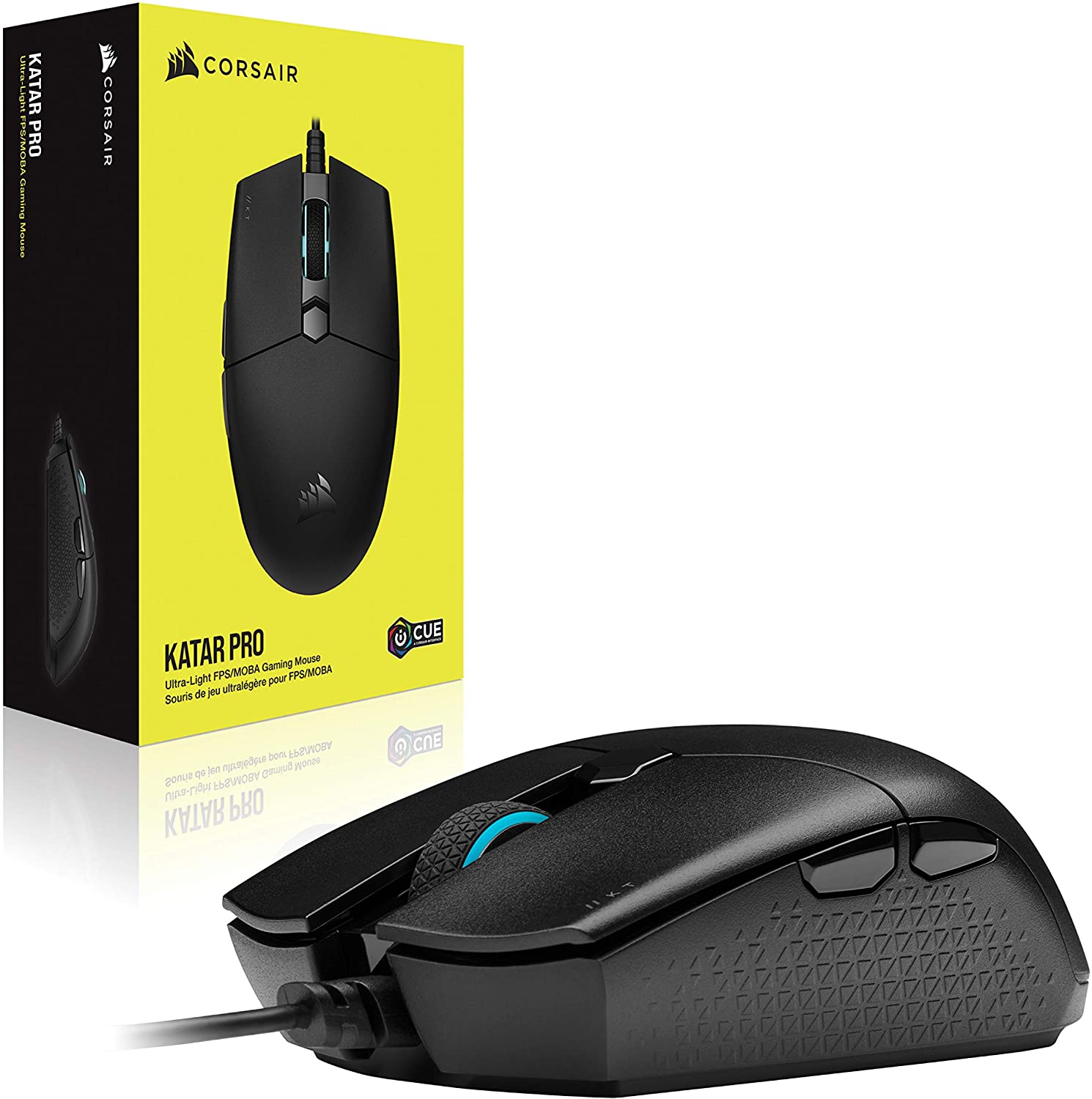 MOUSE GAMER CORSAIR KATAR PRO CABLEADO USB - NEGRO - 1