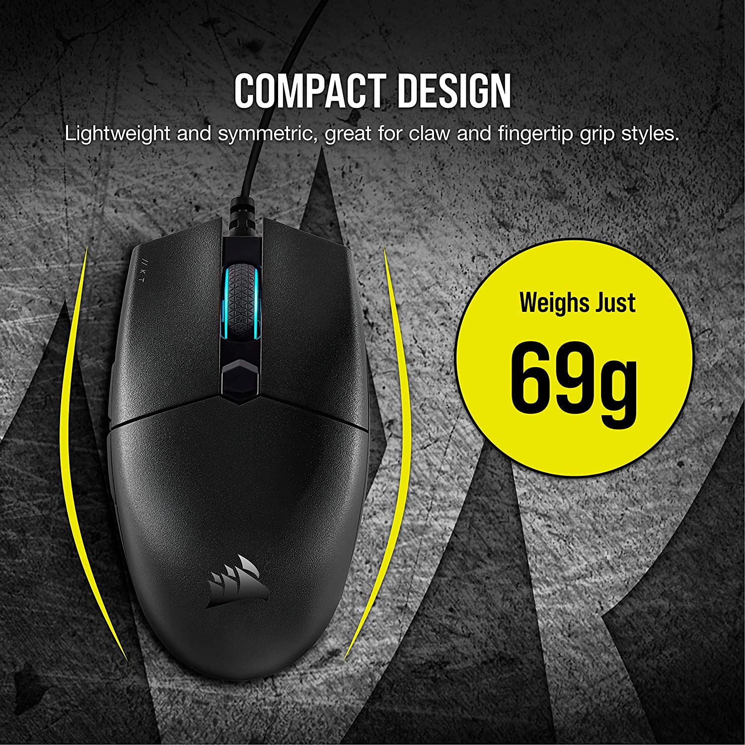 MOUSE GAMER CORSAIR KATAR PRO CABLEADO USB - NEGRO - 4