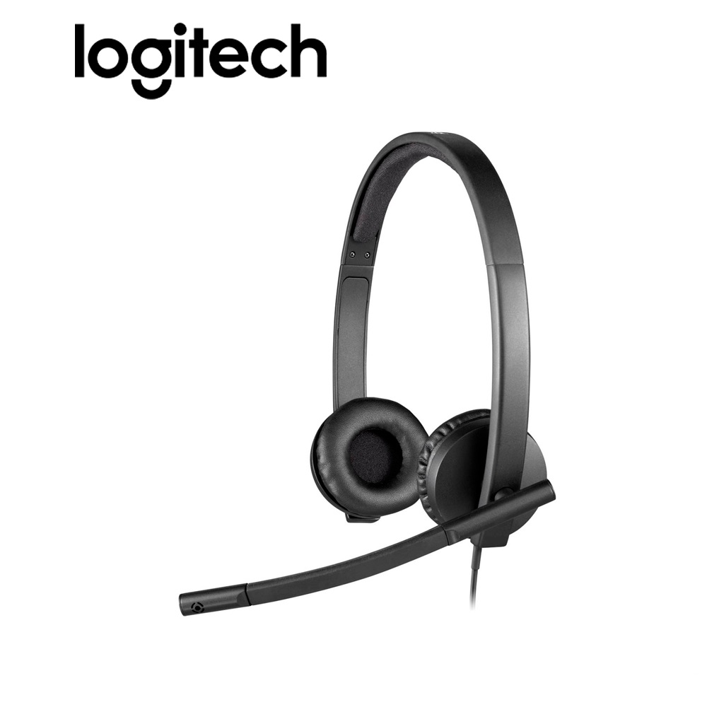 AUDIFONOS LOGITECH H570E STEREO NEGRO CABLEADO USB CANCELACION RUIDO - 1
