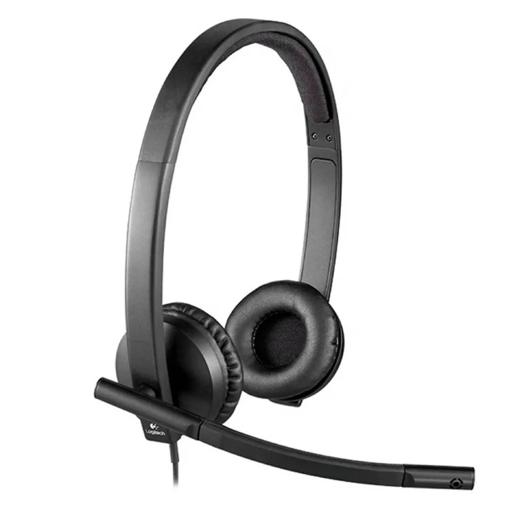 AUDIFONOS LOGITECH H570E STEREO NEGRO CABLEADO USB CANCELACION RUIDO - 2