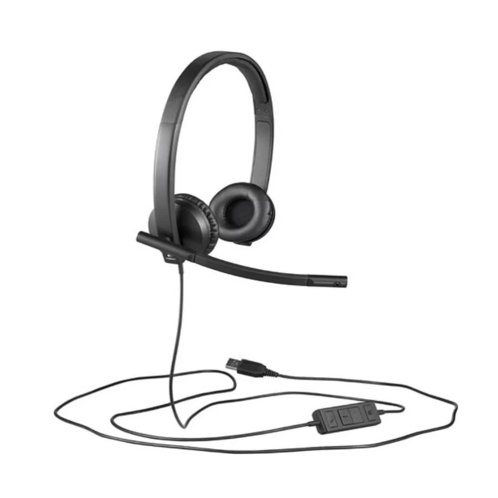 AUDIFONOS LOGITECH H570E STEREO NEGRO CABLEADO USB CANCELACION RUIDO - 4