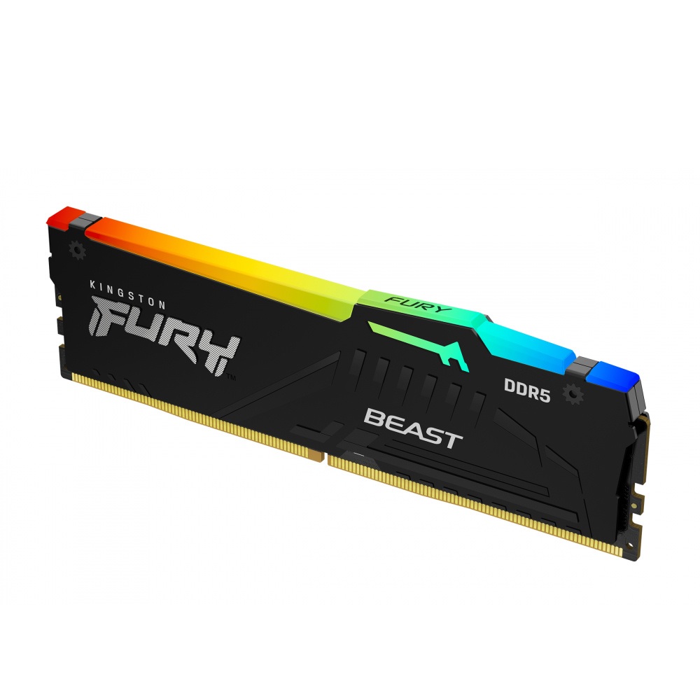 MEMORIA RAM KINGSTON FURY BEAST 16GB RGB DDR5 6400MHZ CL32 DIMM - 1