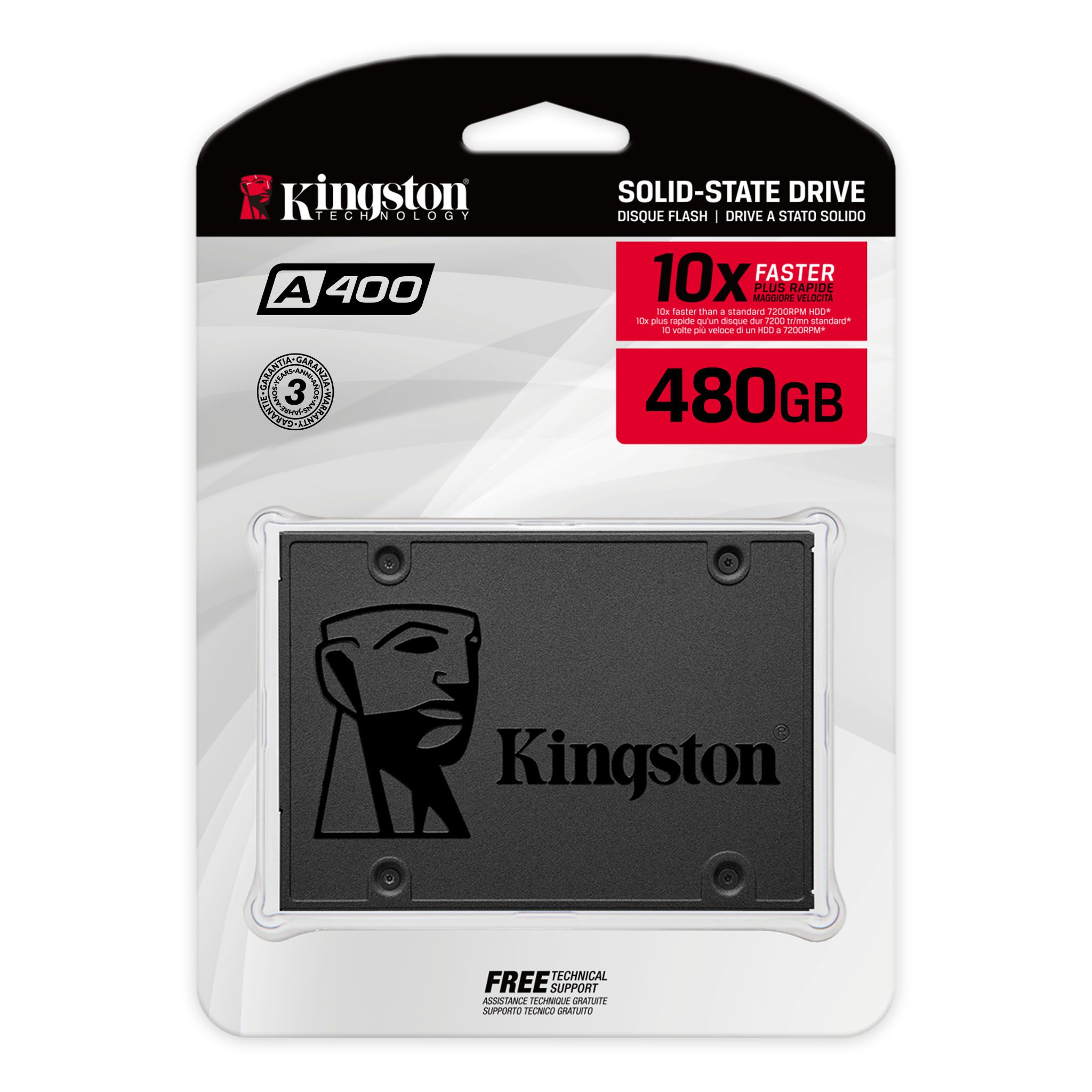 DISCO SOLIDO SSD KINGSTON A400 480GB SATA 6GB/S, 2.5' SA400S37/480G - 1