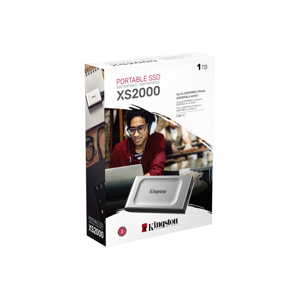 DISCO SOLIDO SSD KINGSTON XS2000 1TB EXTERNO USB GRIS SXS2000/1000G - 1