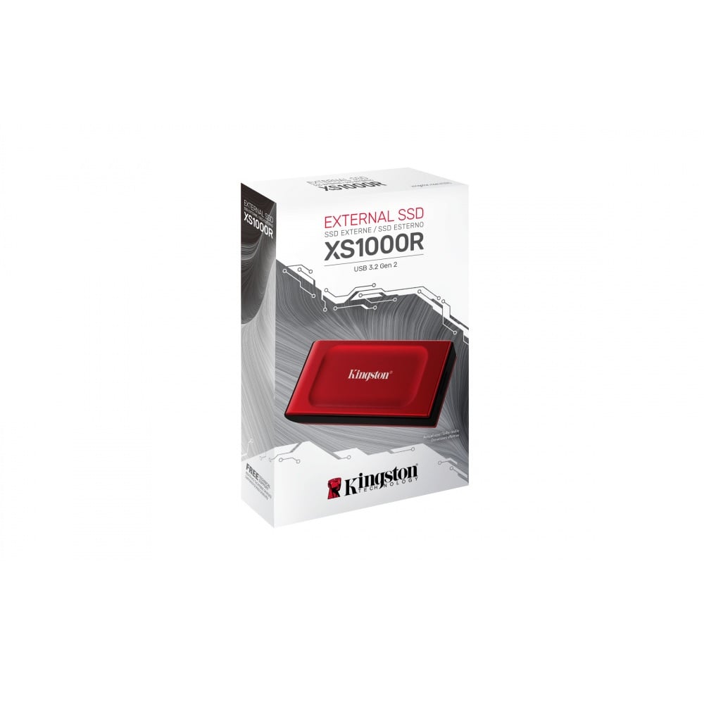 DISCO SSD KINGSTON XS1000 2TB ROJO EXTERNO USB-C 3.2 SXS1000R/2000G - 5