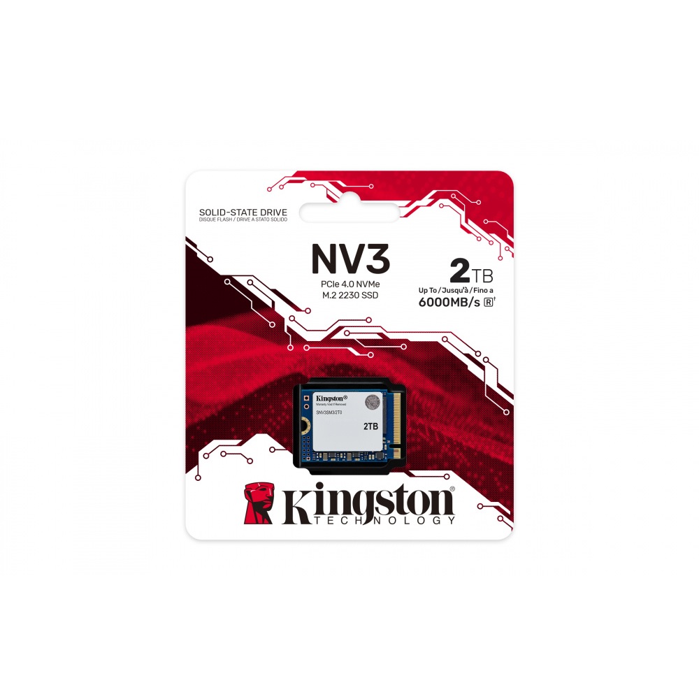 DISCO SOLIDO SSD KINGSTON NV3 2TB M2 2230 PCIE 4.0X4 PC-CONSOLAS VIDEOJUEGO SNV3SM3/2T0 - 3