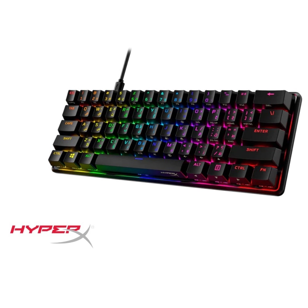 TECLADO GAMER HYPERX ALLOY ORIGINS 60 MECANICO HX RED US LAYOUT 4P5N4AA#ABA - 1