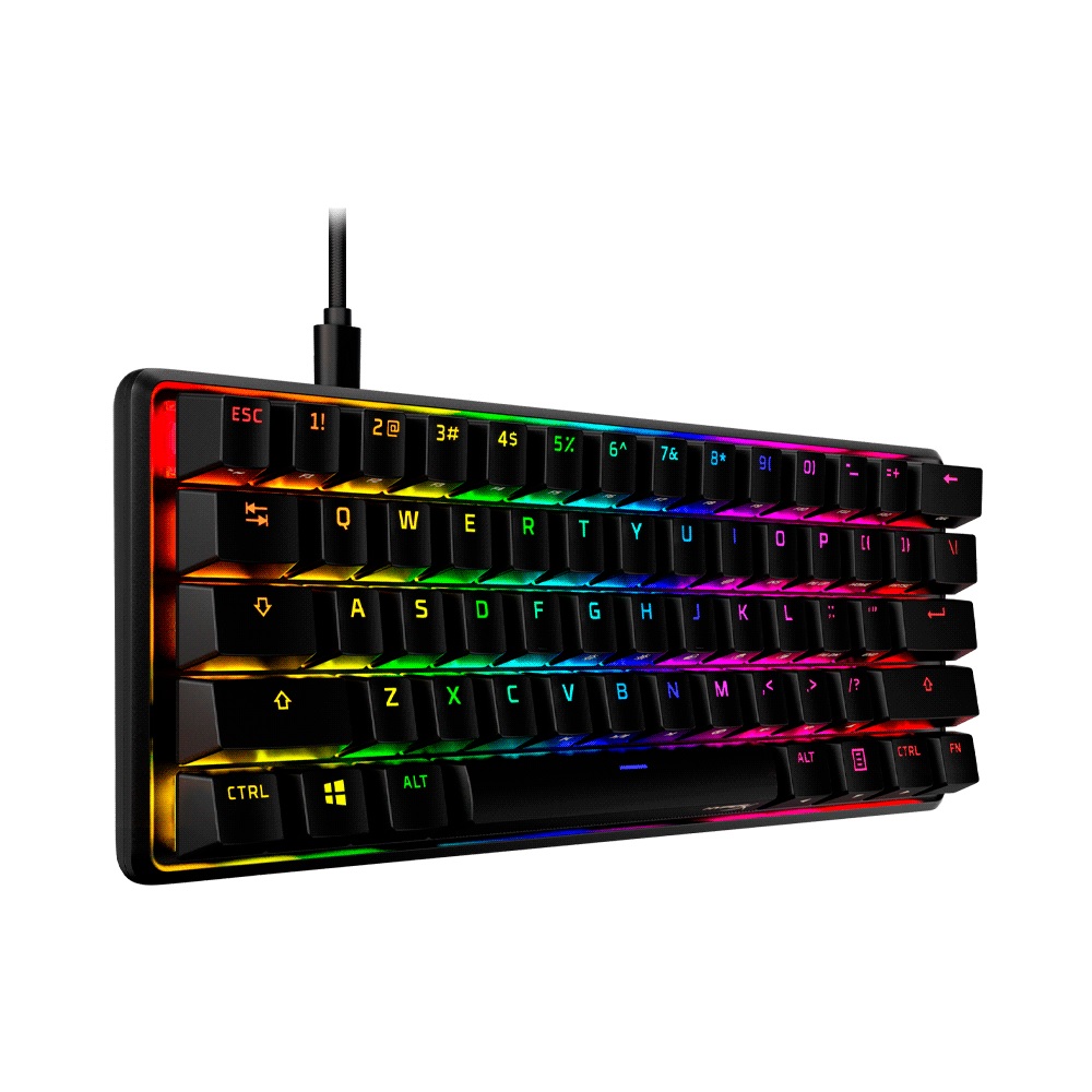 TECLADO GAMER HYPERX ALLOY ORIGINS 60 MECANICO HX RED US LAYOUT 4P5N4AA#ABA - 2