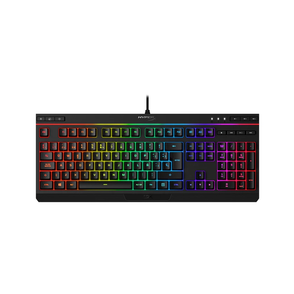 TECLADO GAMER HYPERX ALLOY CORE RGB ESPAÑOL MEMBRANA NEGRO ALAMBRICO 4P4F5AI#AC8 - 2