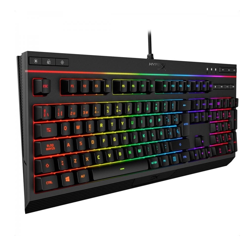 TECLADO GAMER HYPERX ALLOY CORE RGB ESPAÑOL MEMBRANA NEGRO ALAMBRICO 4P4F5AI#AC8 - 4