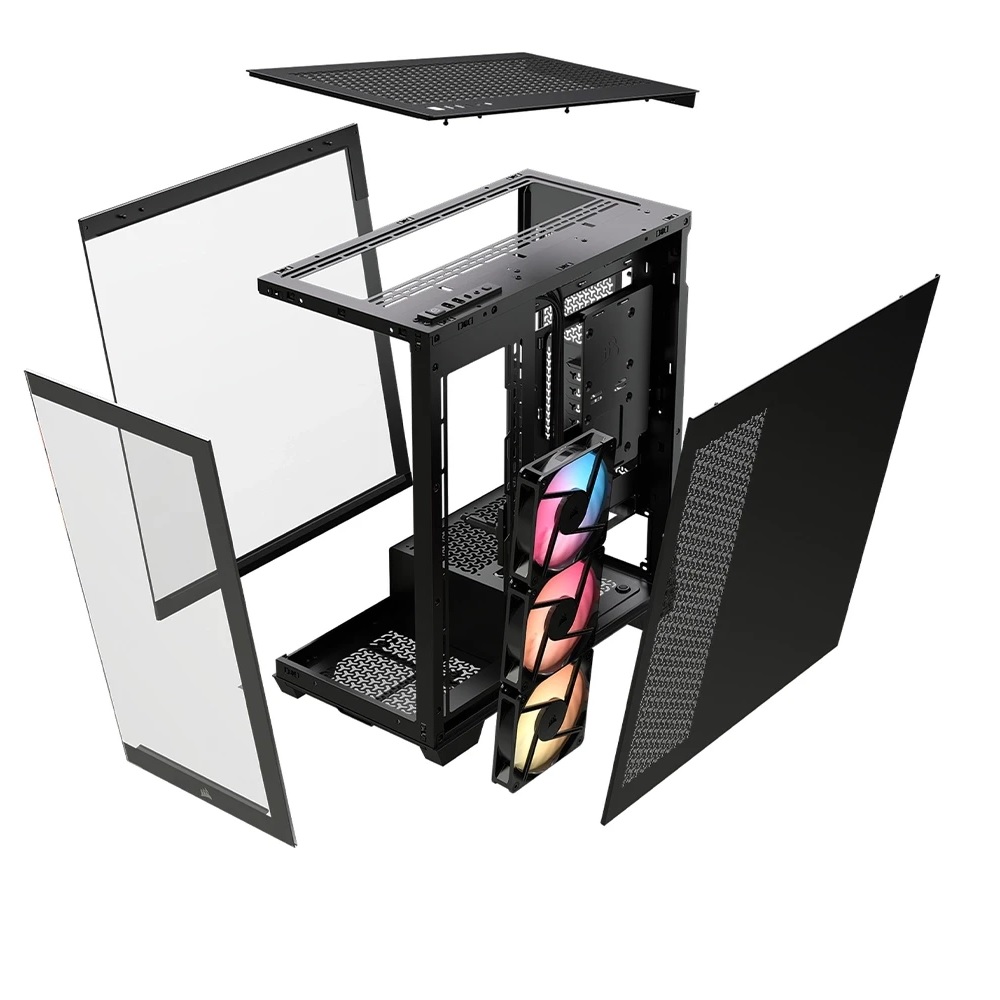 CASE GAMER CORSAIR 3500X RS-R ARGB NEGRO MID TOWER VIDRIO TEMPLADO SIN FUENTE - 3