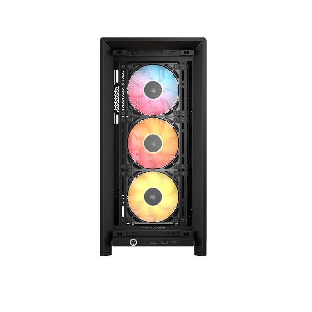 CASE GAMER CORSAIR FRAME 4000D RS ARGB NEGRO MIDTOWER VIDRIO TEMPLADO SIN FUENTE - 4