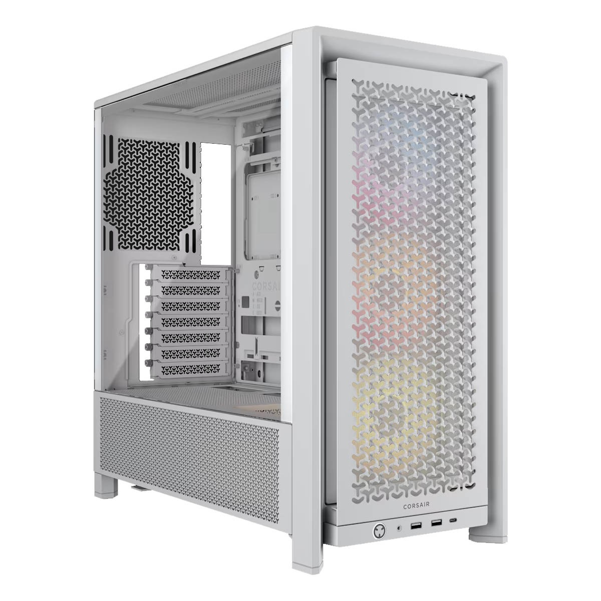 CASE CORSAIR FRAME 4000D RS ARGB BLANCO VIDRIO TEMPLADO MIDI-TOWER 3 FANS SIN FUENTE - 1